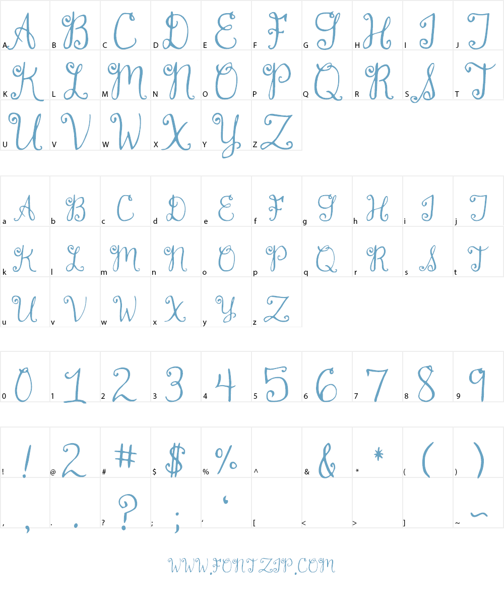 DJB Monogram Font Character